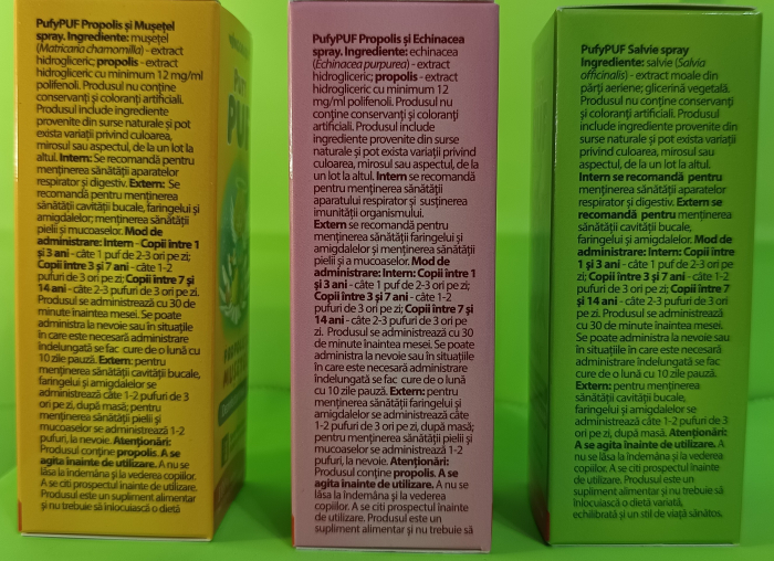 PufyPUF Propolis si Musetel spray - protejeaza aparatul respirator, 20 ml, Dacia Plant [5]