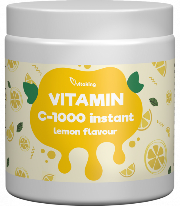 Pulbere instant de vitamina C cu bioflavonoide din citrice cu aromă de lămâie - 400 g, Vitaking [1]
