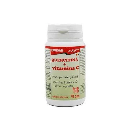Quercitina + Vitamina C, 70 capsule, Favisan [1]