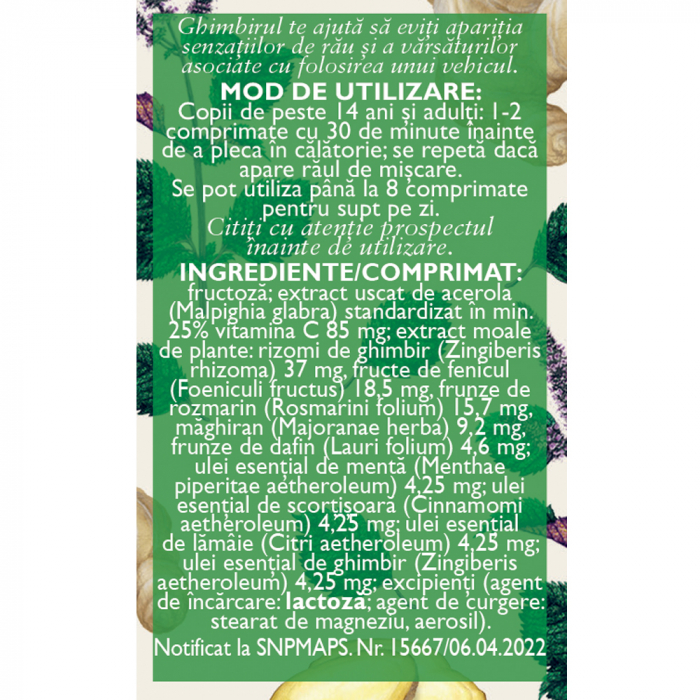 RAU DE MISCARE D141, 20 comprimate, Fares [3]