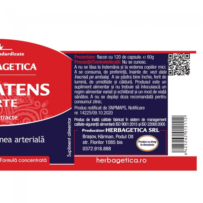 REGLATENS tensiune arteriala normala, HERBAGETICA [4]