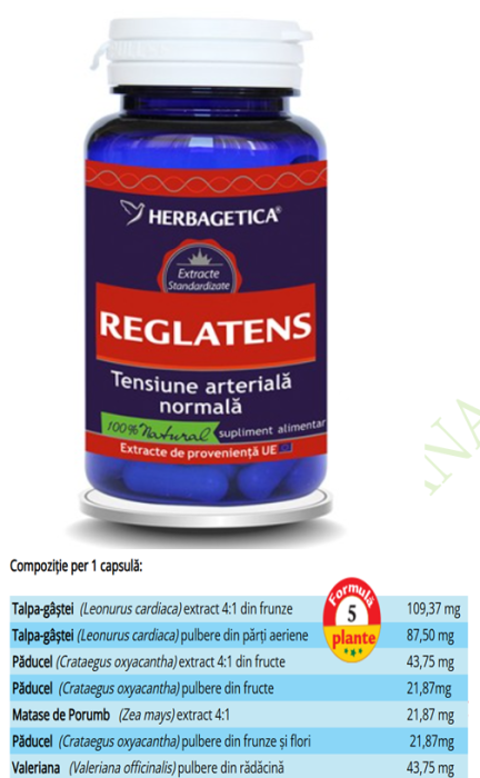 REGLATENS tensiune arteriala normala, HERBAGETICA [2]