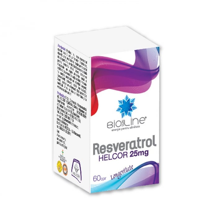RESVERATROL 25mg, 60 comprimate, BioSunline Helcor [1]