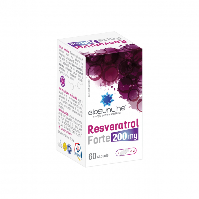 RESVERATROL FORTE 200mg, 60 capsule, BioSunLine, Helcor [1]