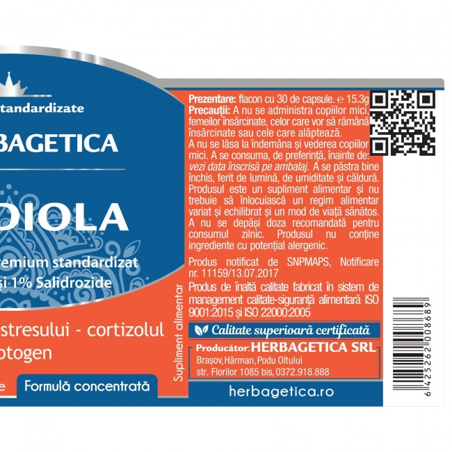RHODIOLA RHOSEA 400mg, Herbagetica [3]