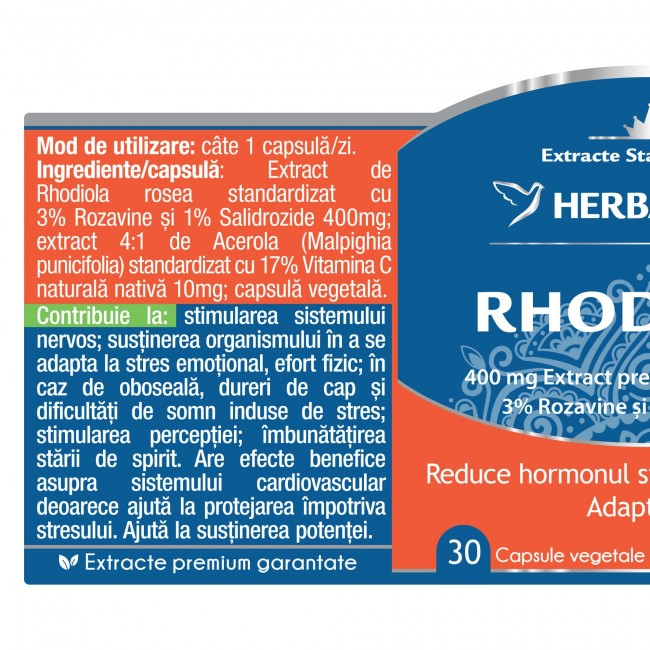 RHODIOLA RHOSEA 400mg, Herbagetica [2]