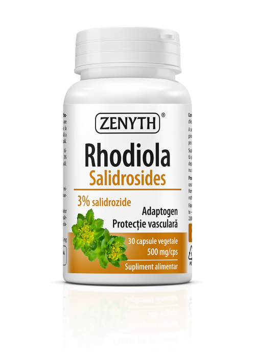 RHODIOLA Salidrosides 500mg, protectie vasculara, 30 capsule vegetale, Zenyth [1]