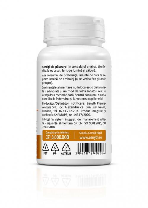 RHODIOLA Salidrosides 500mg, protectie vasculara, 30 capsule vegetale, Zenyth [3]