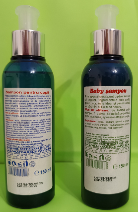 SAMPON pentru COPII cu FLORI de TEI si 11 Plante, BIO, 150ml, Favisan [4]