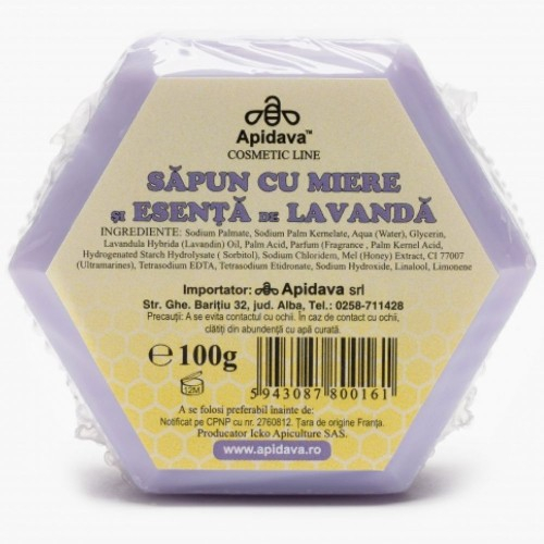 Sapun cu Miere si esenta de Lavanda, 100gr - APIDAVA [1]