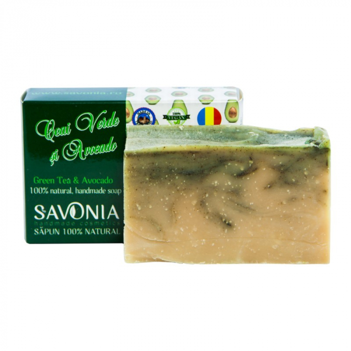 Sapun Natural Ceai Verde si Avocado, 90g savonia [2]