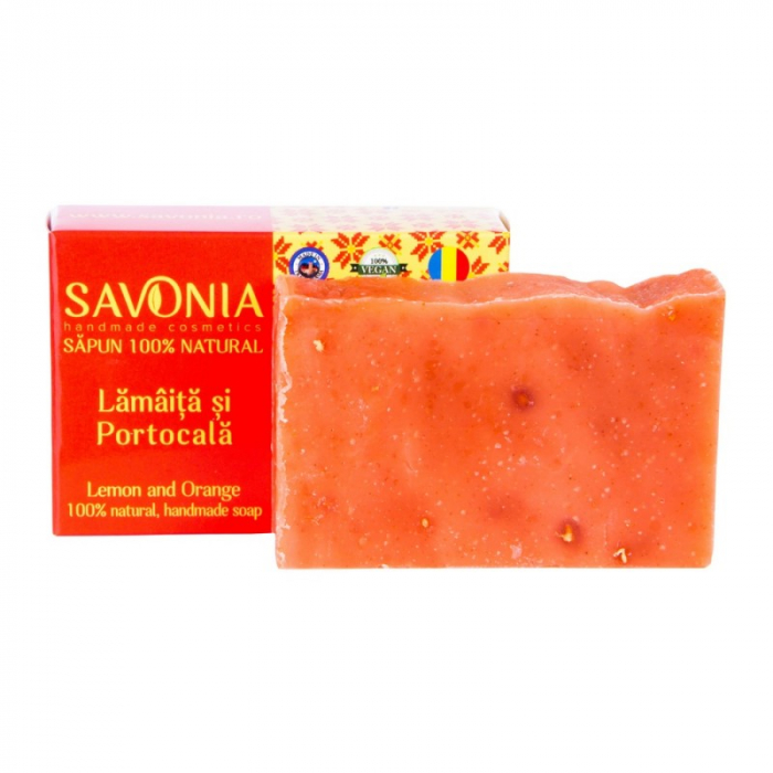Sapun natural Lamaita si Portocala, 90gr, Savonia [2]