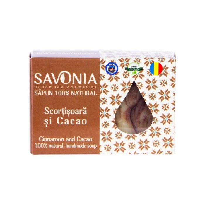 Sapun Natural Scortisoara si Cacao, 90g, Savonia [1]
