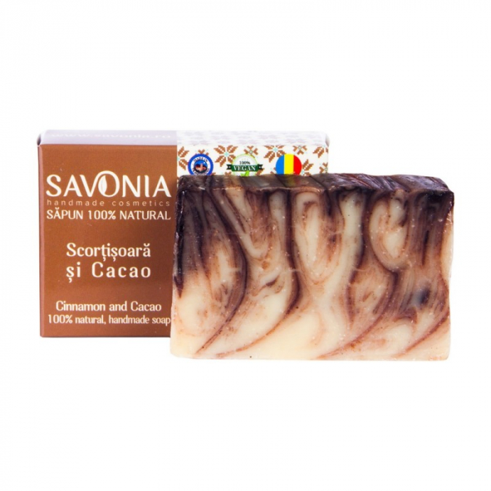 Sapun Natural Scortisoara si Cacao, 90g, Savonia [2]