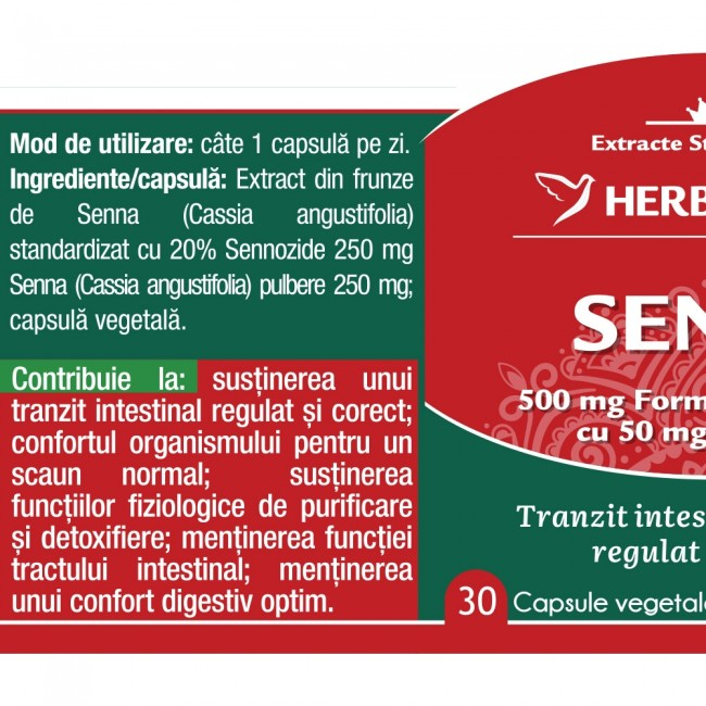 SENNA LAXATIV 500mg, Herbagetica [2]