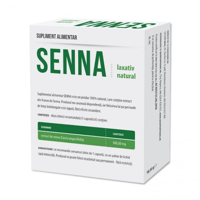 SENNA LAXATIV NATURAL. 30 capsule, Parapharm [2]