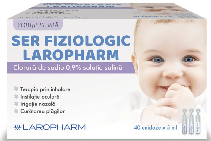 Ser fiziologic, 5 ml, 20 monodoze, Laropharm la Nana Plafar [4]