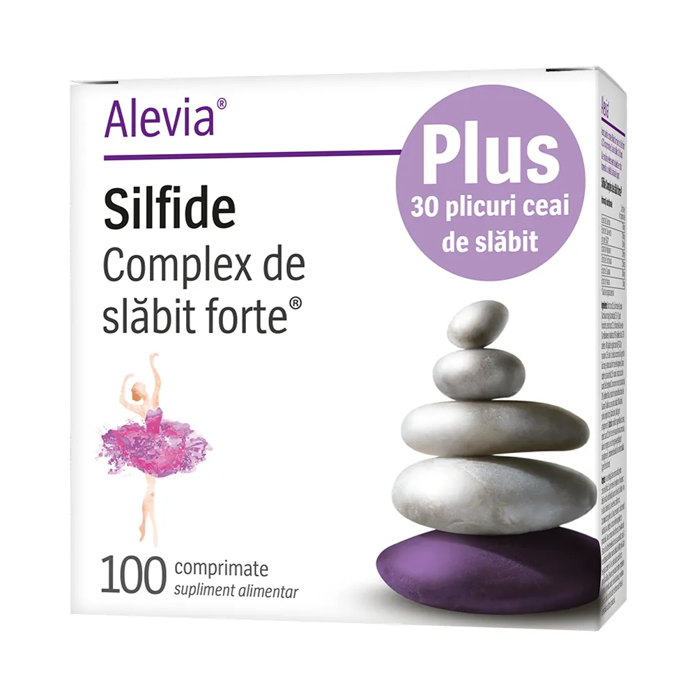 Silfide complex de slabit forte, 100 comprimate, Alevia [3]