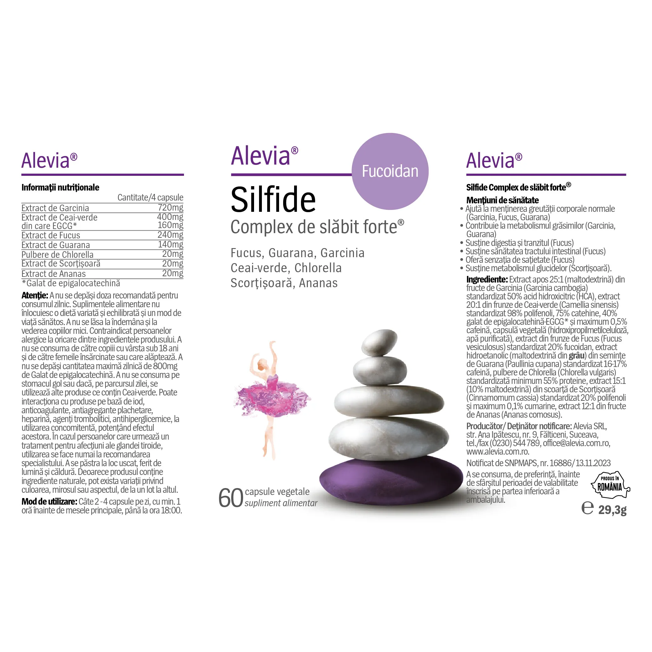 Silfide Complex de slabit forte + Fucoidan, Alevia [4]