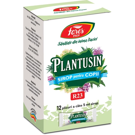 Sirop de tuse pentru copii Plantusin, 12 plicuri, Fares [1]