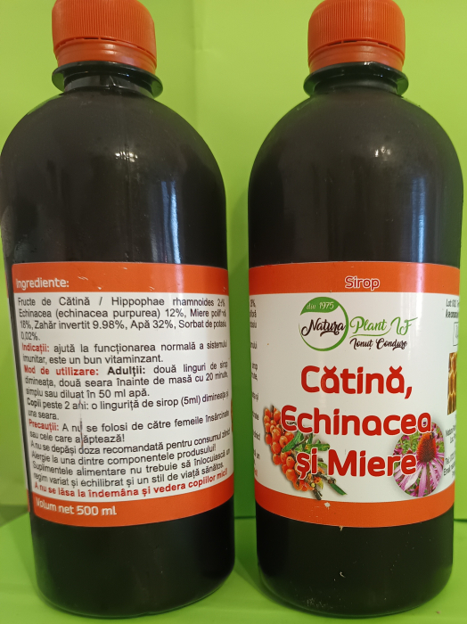 Sirop din Catina, Echinacea si Miere, 500ml - NATURA PLANT la Nana Plafar [5]
