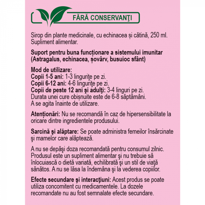 Sirop Imunitate F147, 250ml, Fares [3]