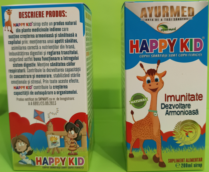 SIROP HAPPY KID, 2-14 ani, 200ml, Ayurmed la Nana Plafar [3]