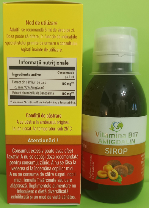 SIROP Vitamina B17 Amigdalina, 150 ml, Justin Pharma la Nana Plafar [4]
