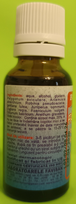 Solutie pentru igiena urechii Faviaudia, 20ml, Favisan [3]