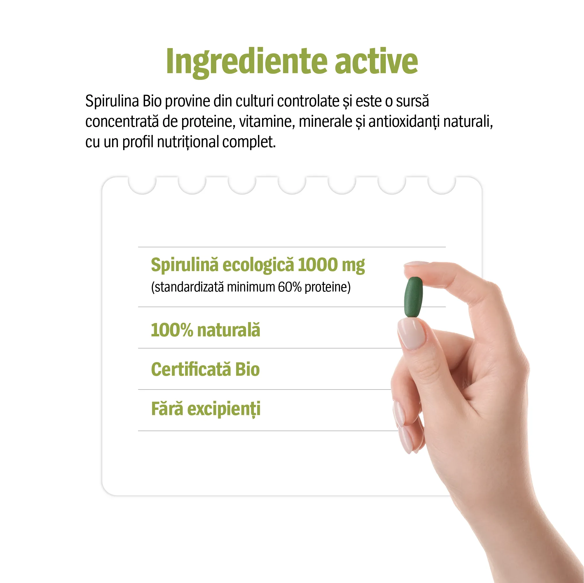 SPIRULINA BIO 1000mg, Alevia la Nana Plafar [2]
