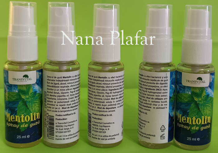 Spray de gura Mentolin, 25 ml, Transvital Cosmetics la Nana Plafar [2]