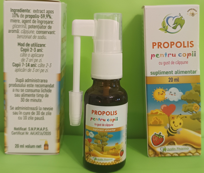 SPRAY GAT Propolis pentru copii 20 ml, Justin pharma la Nana Plafar [2]