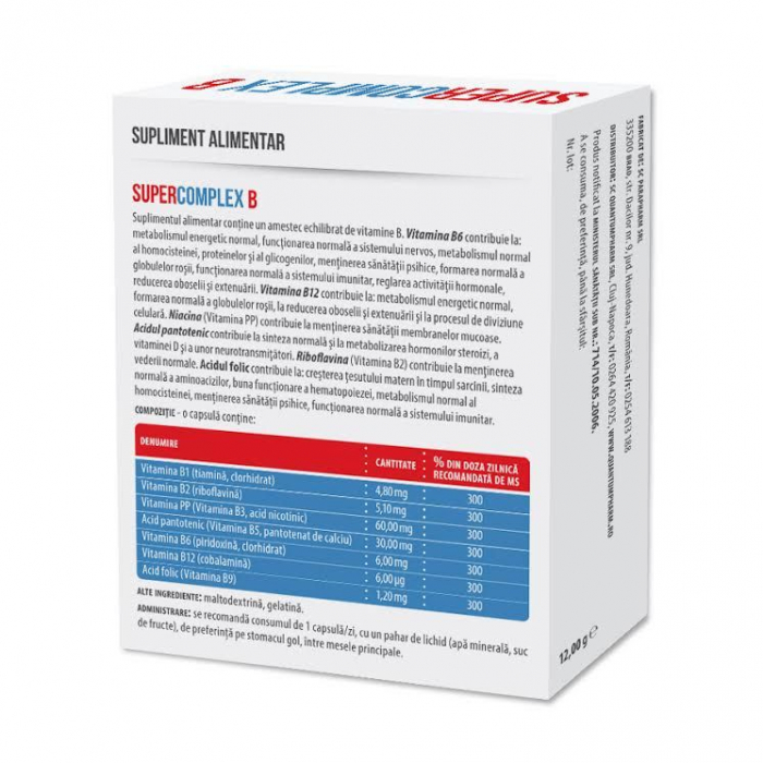 Super Complex B, 30 capsule, Parapharm [2]