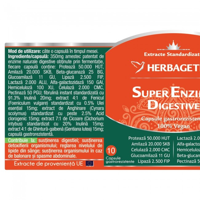 Super ENZIME Digestive, Herbagetica [2]