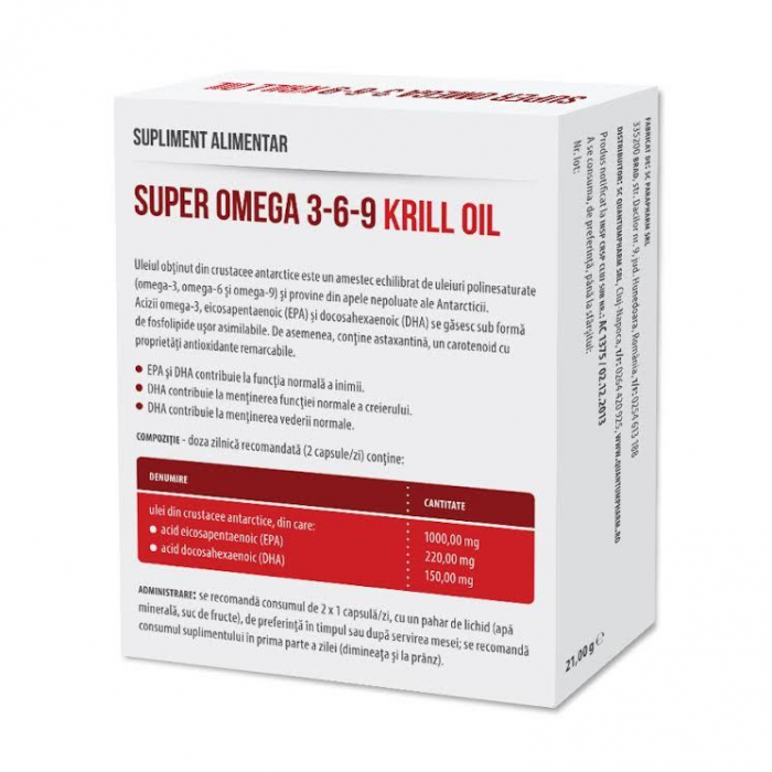 SUPER OMEGA 3 6 9 KRILL OIL, 30 capsule, Parapharm [2]