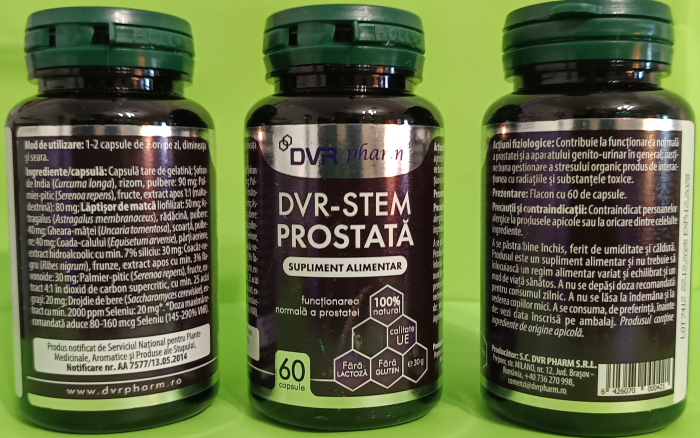 SUPLIMENTE PROSTATA: DVR STEM PROSTATA, TELOM R PROSTATA, PUFULITA PROSTATA, DVR PHARM la Nana Plafar [3]