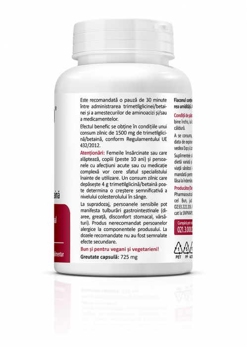 TMG Trimetilglicina/Betaina 500 mg, 60 capsule, Zenyth [3]