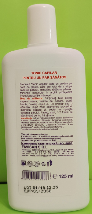 Tonic CAPILAR 2 in 1, cu Aloe, Argila, extracte din 8 plante,  125 ml, favisan [3]