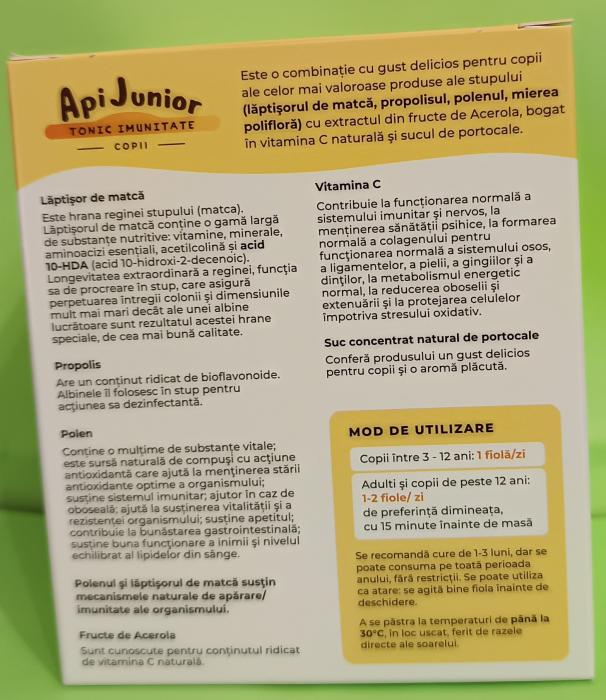 Tonic Imunitate ApiJunior fiole, Albina Carpatina la Nana Plafar [5]