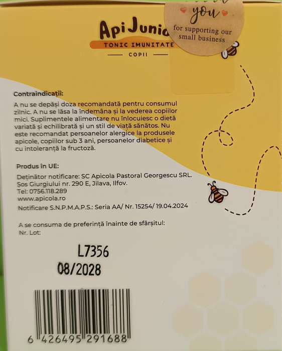 Tonic Imunitate ApiJunior fiole, Albina Carpatina la Nana Plafar [6]
