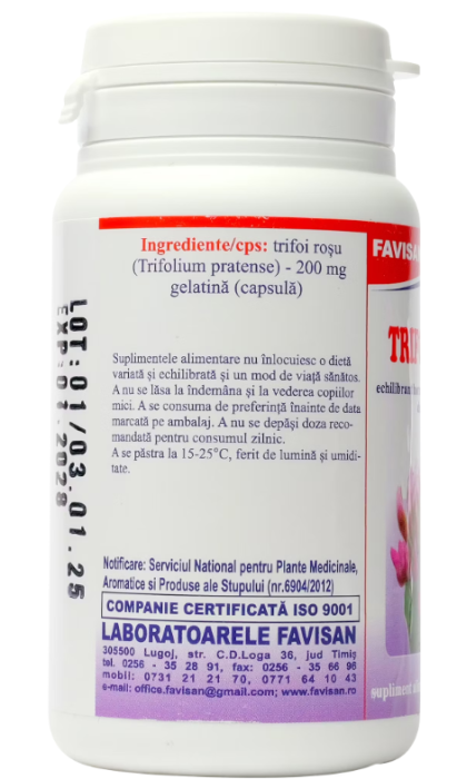 Trifoi rosu, 70 capsule, Favisan [2]