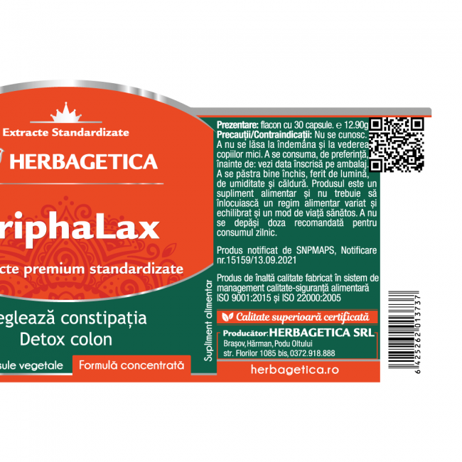 TRIPHALAX detox colon, Herbagetica [3]