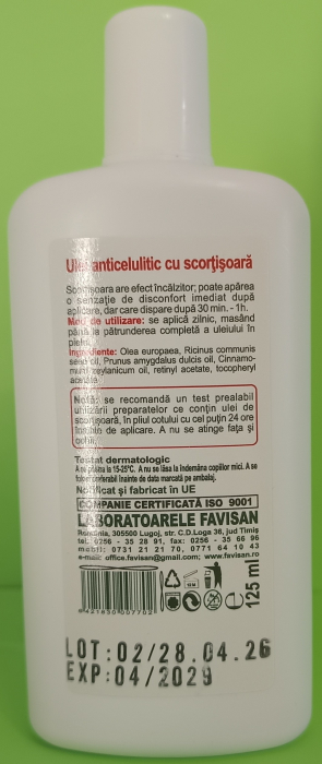 ULEI Anticelulitic cu Scortisoara, FaviCelusal, FAVISAN la Nana Plafar [2]