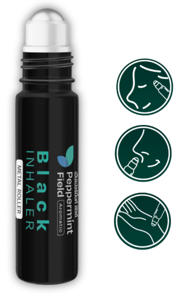 Ulei balsamic roll on Peppermint Field Black Inhaler Siang Pure, 5 ml, Bertram la Nana Plafar [2]
