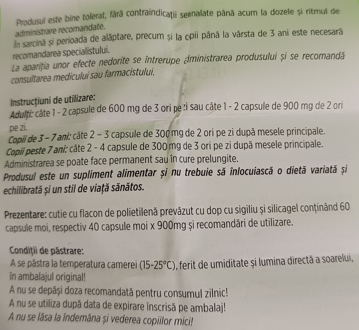 ULEI de CATINA pentru COPII, 60 capsule moi, Hofigal [4]