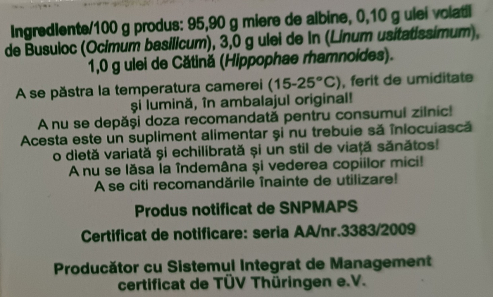 ULEI VOLATIL DE BUSUIOC IN MIERE DE ALBINE 30 MONODOZE, Hofigal [2]