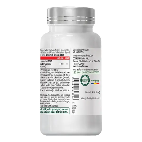 Usturoi fara miros, 1500 mg, 30 capsule, Cosmo Pharm [2]