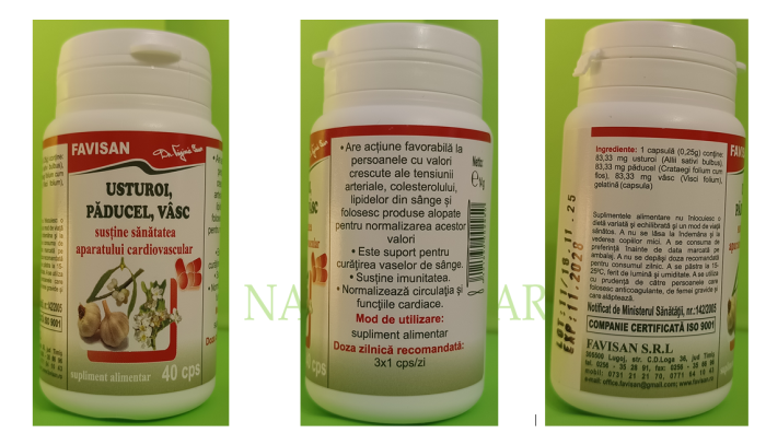 Usturoi paducel vasc 40 capsule, Favisan [2]