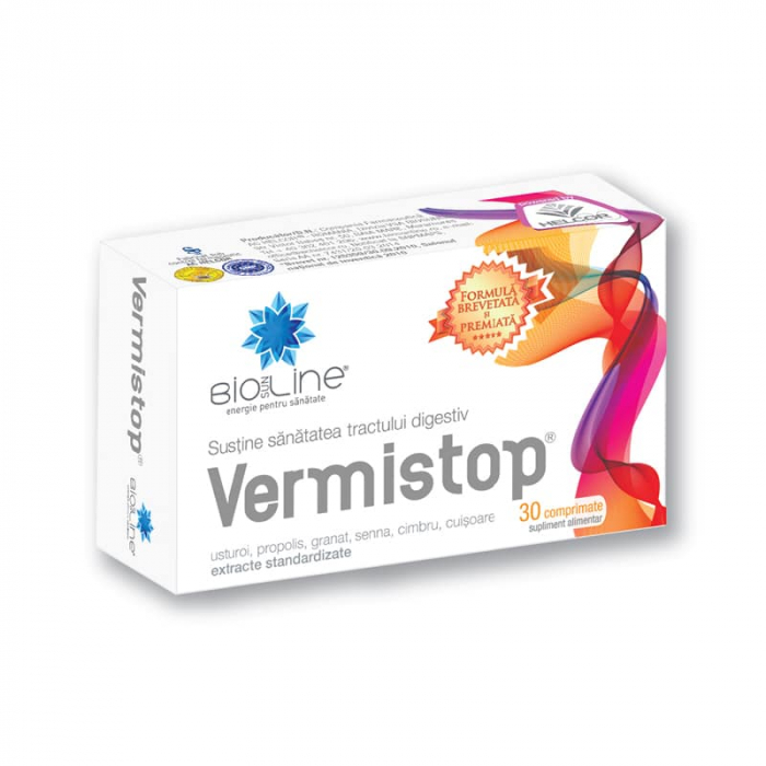 Vermistop tratament pentru Parazitii intestinali, 30 comprimate, BioSunLine [1]