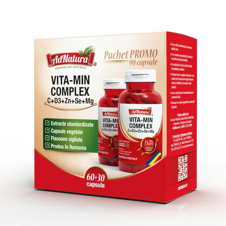 VITA-MIN COMPLEX C+D3+Zn+Se+Mg, AdNatura  la Nana Plafar [3]